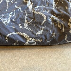 Pottery Barn Kids Dinos Skeleton Print Duvet Cover